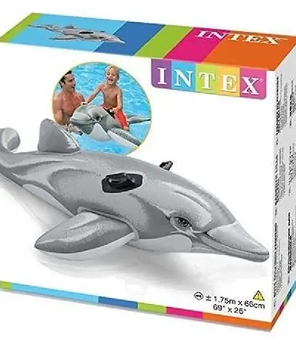 Дитячий надувний пліт Intex 58535 Дельфін, 175х66 
