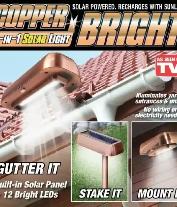 Вуличний настінний ліхтар Copper Bright сонячна ба
