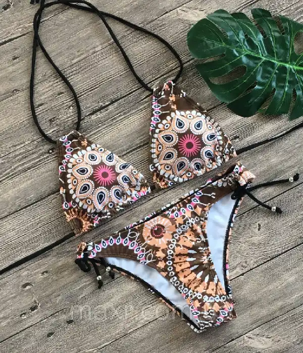 Роздільний купальник жіночий ISHOWTIENDA Коричневи