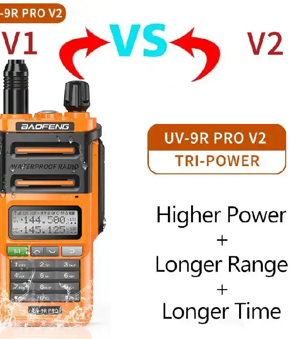 Рацiя Baofeng UV-9R Pro V2 orange