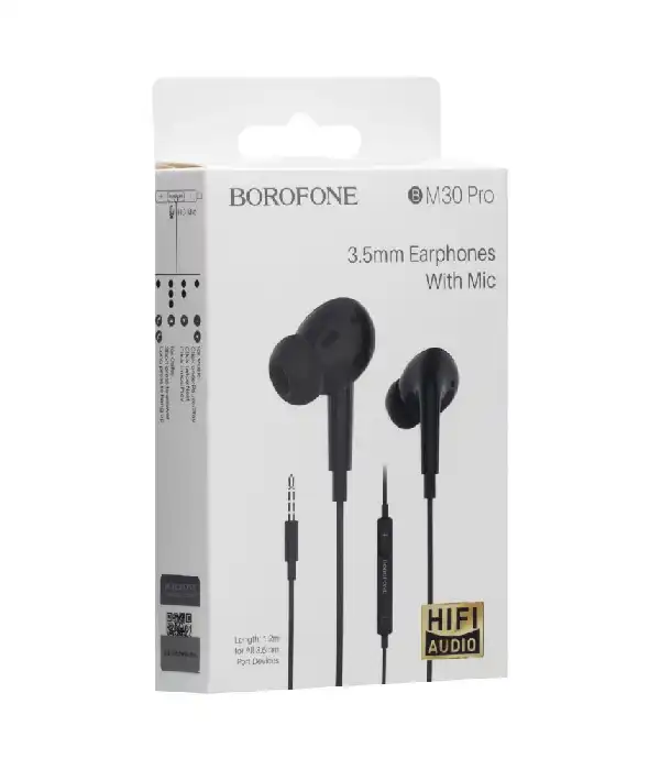Дротові навушники 3.5mm Borofone BM30 Pro вакумні 
